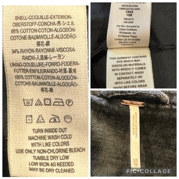 Free People Dark Gray Velvet Jacket with Emnellished Sleeves Size XS - Picture 10 of 12